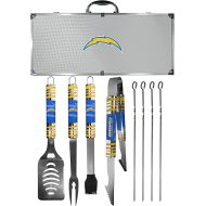 NFL Siskiyou Sports Fan Shop Los Angeles Chargers Steel Tailgater BBQ Set w/Case 8 piece Gray