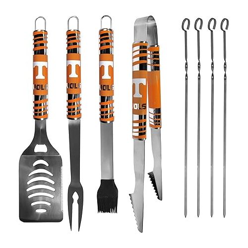  NCAA Siskiyou Sports Fan Shop Tennessee Volunteers Steel Tailgater BBQ Set w/Case 8 piece Gray