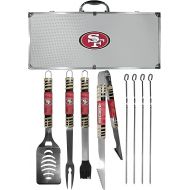 NFL Siskiyou Sports Fan Shop San Francisco 49ers Steel Tailgater BBQ Set w/Case 8 piece Gray