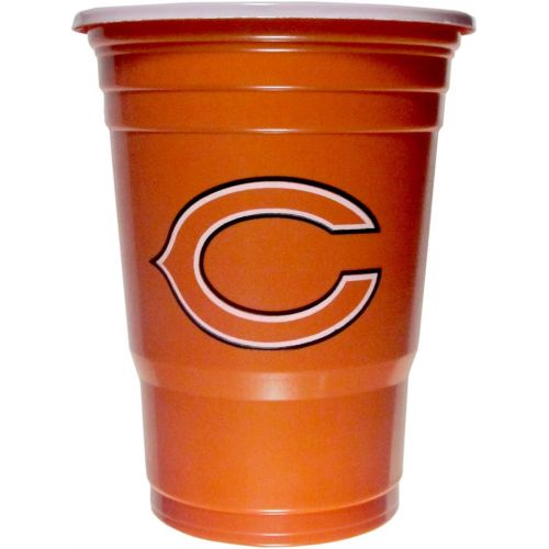  NFL Chicago Bears Plastic Game Day Cups, Orange, Adult, 18 count