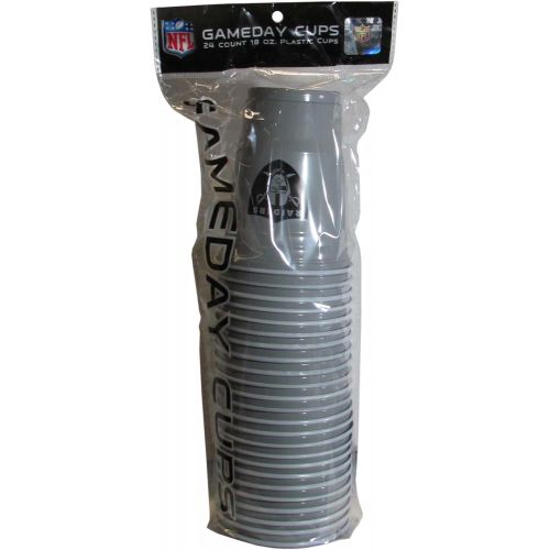  NFL Siskiyou Sports Oakland Raiders Plastic Game Day Cups, 18 Count, (18 oz) Team Color