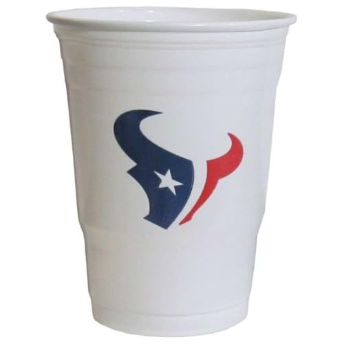  NFL Siskiyou Sports Houston Texans Plastic Game Day Cups, 18 Count, (18 oz) Team Color