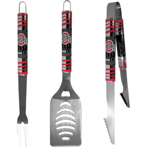  Siskiyou NCAA Ohio State Buckeyes Tailgater BBQ Set (3 Piece), Metal