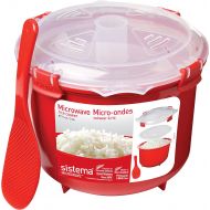 [아마존베스트]Sistema Microwave Collection Rice Cooker, 87.2 oz./2.6 L, Red