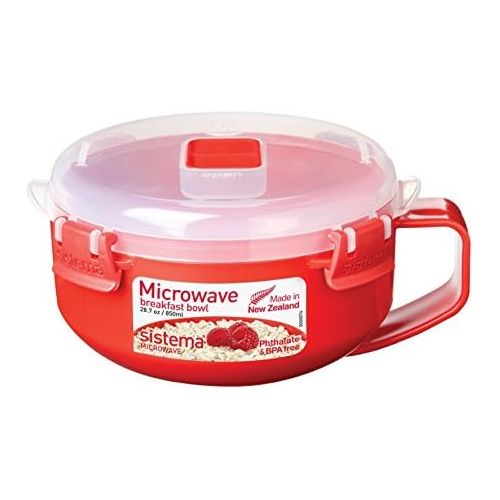  [아마존베스트]Sistema Small Microwave Plate with Removable Steaming Tray, 1.3 L