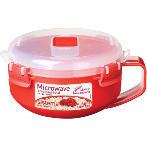  [아마존베스트]Sistema Small Microwave Plate with Removable Steaming Tray, 1.3 L