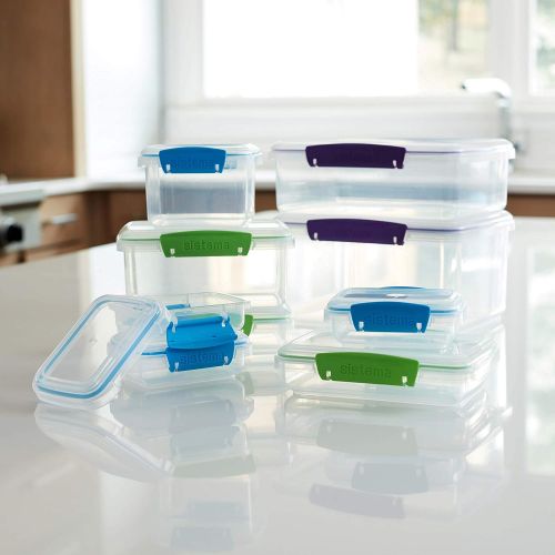  Sistema KLIP IT Accents Collection Food Storage Containers Set, 36 Piece Assorted Colors