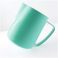 Sits 1Pcs Milk Jug, Stainless Steel Milk Jug, Good Handle Foamer, Coffee Pot, Espresso Machine, Milk Frother & Latte Art (Color : Mint Green, Size : 600 ML)