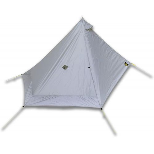  Six Moon Designs Lunar Solo Gray 1 Person Ultralight Tent. 26 oz. Backpacking Tent. 100% Silicone Coated Polyester Material for Reduced Fabric Stretch & Volume. Trekking Pole Setup