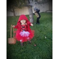 SixChicKidsBoutique Little Red Riding Hood tutu dress costume baby girls red cape