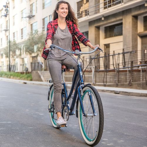  Sixthreezero sixthreezero 26 Womens EVRYjourney Step-Through Touring Hybrid Bicycle, 7 Speed