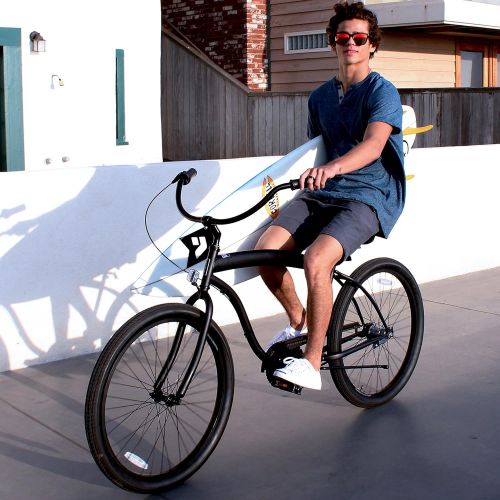  Sixthreezero sixthreezero Mens In The Barrel Beach Cruiser Bicycle, 26 Wheels/ 18 Extended Frame