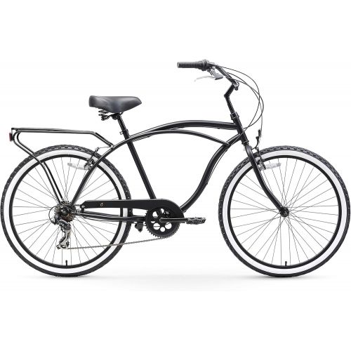  sixthreezero Around The Block Men’s Beach Cruiser Bicycle OR eBike 250W and 500W Electric Bike, 24-Inch and 26-Inch