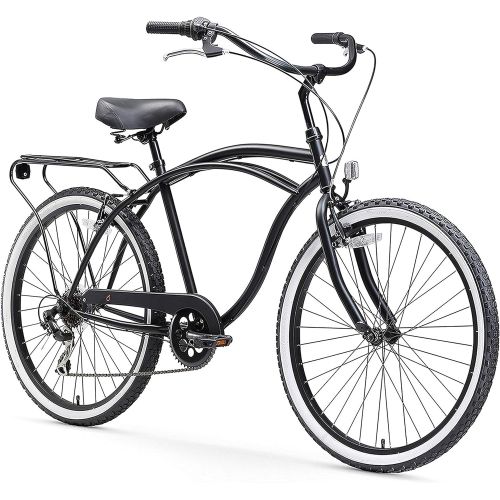  sixthreezero Around The Block Men’s Beach Cruiser Bicycle OR eBike 250W and 500W Electric Bike, 24-Inch and 26-Inch