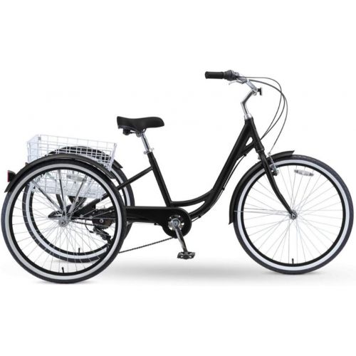  sixthreezero Body Ease 26 Inch 7-Speed Adult Tricycle with Rear Basket