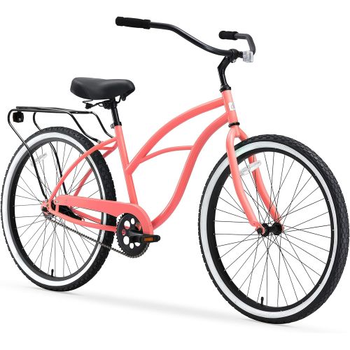  sixthreezero Around The Block Womens Beach Cruiser Bike, 1/3/7/21 Speed Bicycles, 26/24 Wheels, Multiple Colors