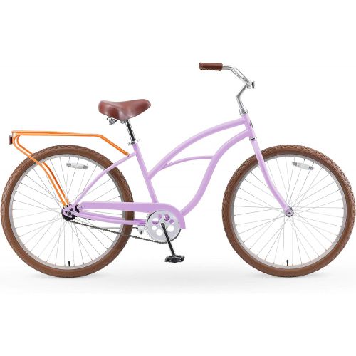  sixthreezero Around The Block Womens Beach Cruiser Bike, 1/3/7/21 Speed Bicycles, 26/24 Wheels, Multiple Colors