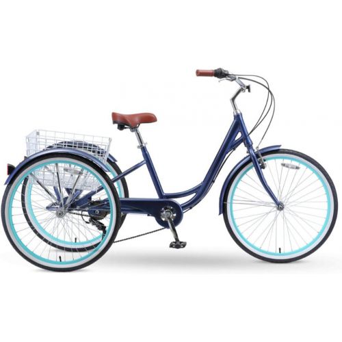  sixthreezero Body Ease 26 Inch 7-Speed Adult Tricycle with Rear Basket