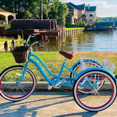  sixthreezero Body Ease 26 Inch 7-Speed Adult Tricycle with Rear Basket