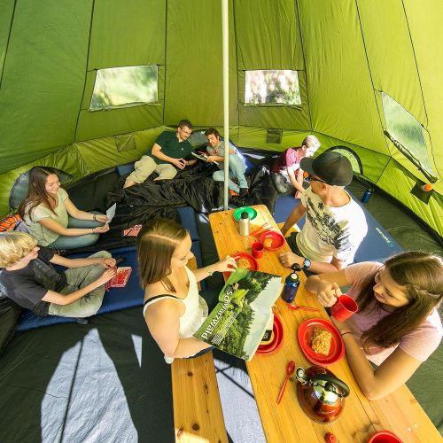  Skandika skandika Molde 10-Personen Familien Tipii/Teepee Pyramiden/Indianerzelt, mit fest eingenaehtem Zeltboden