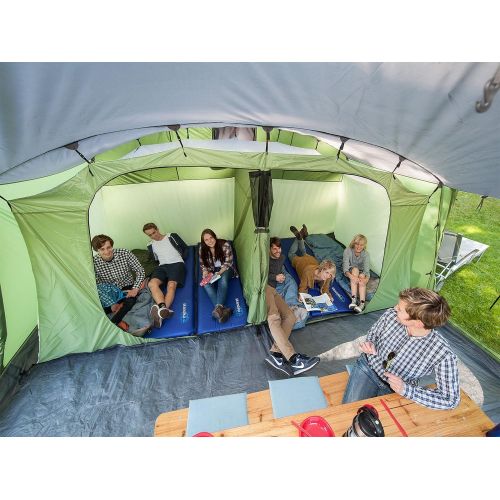 Skandika skandika Nordland 6-Personen Familien/Tunnel Campingzelt, mit fest eingenaehtem Zeltboden, 200 cm Stehhoehe, 5000 mmWassersaeule