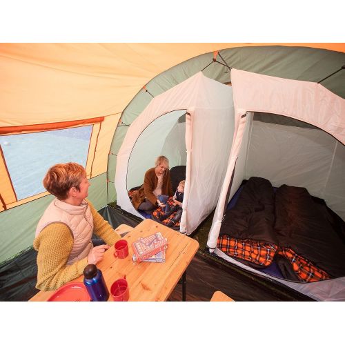  Skandika outdoor skandika Kemi 4 Personen Tunnelzelt mit 2 Schlafkabinen und 3000mm Wassersaule