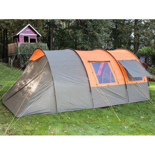  Skandika outdoor skandika Kemi 4 Personen Tunnelzelt mit 2 Schlafkabinen und 3000mm Wassersaule