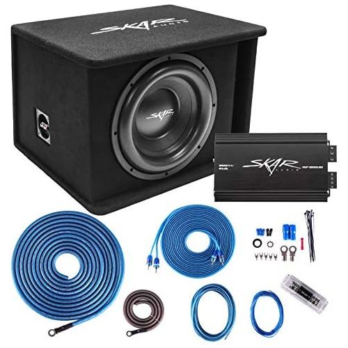  [아마존베스트]Skar Audio Single 12 Complete 1,200 Watt SDR Series Subwoofer Bass Package - Includes Loaded Enclosure with Amplifier