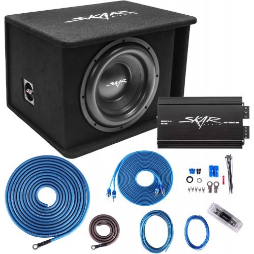  [아마존베스트]Skar Audio Single 12 Complete 1,200 Watt SDR Series Subwoofer Bass Package - Includes Loaded Enclosure with Amplifier