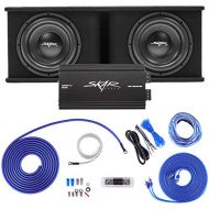 Skar Audio Dual 12 Complete 2,400 Watt SDR Series Subwoofer Bass Package - Includes Loaded Enclosure with Amplifier