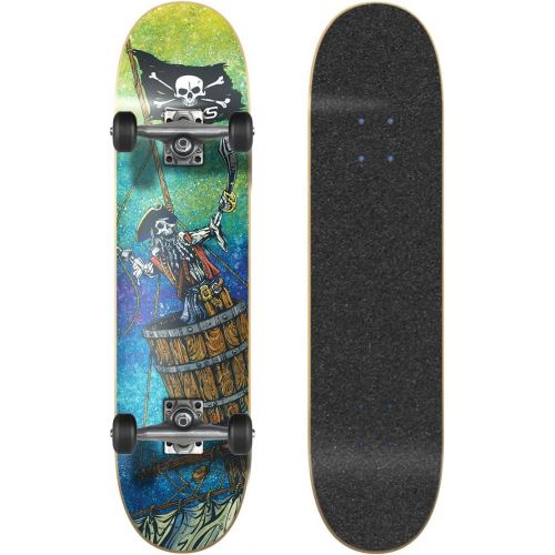  SkateXS Beginner Pirate Street Skateboard