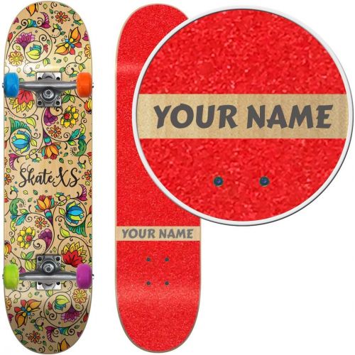  SkateXS Personalized Beginner Flowers Street Skateboard