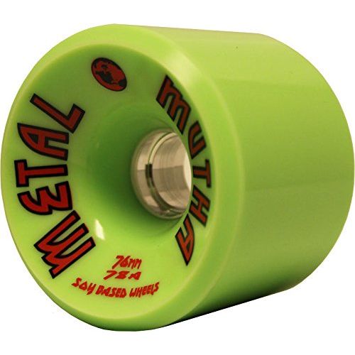  Skateboard Longboard Wheels Metal CNC Aluminum Core 76Mm 78A Green Dregs Race