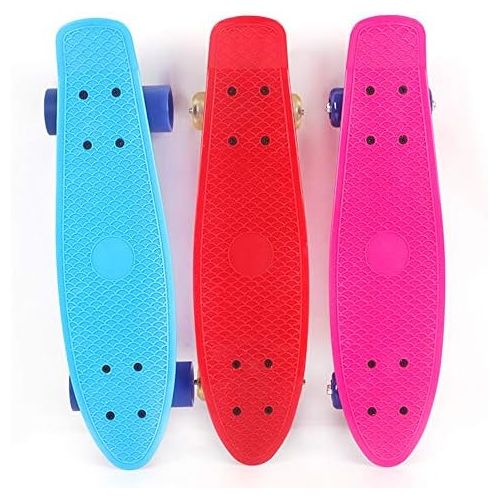  Skateboard Beginner 22 Inches X 6 Inches Cruiser Retro for Children Boys Teen Beginners