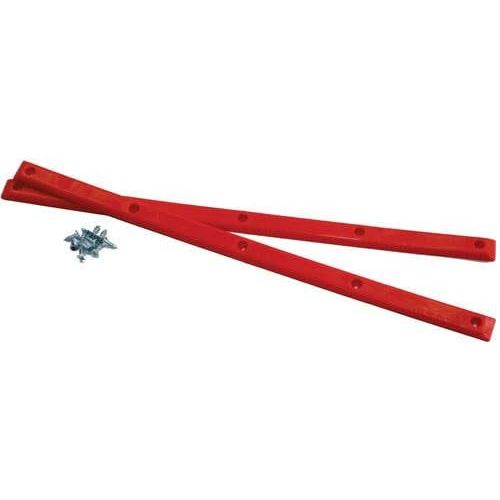  Skateboard Pig Rails Red 14.25 with 10 Wood Screws