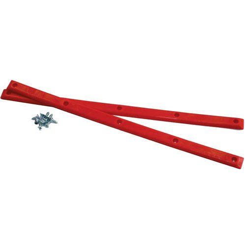  Skateboard Pig Rails Red 14.25 with 10 Wood Screws