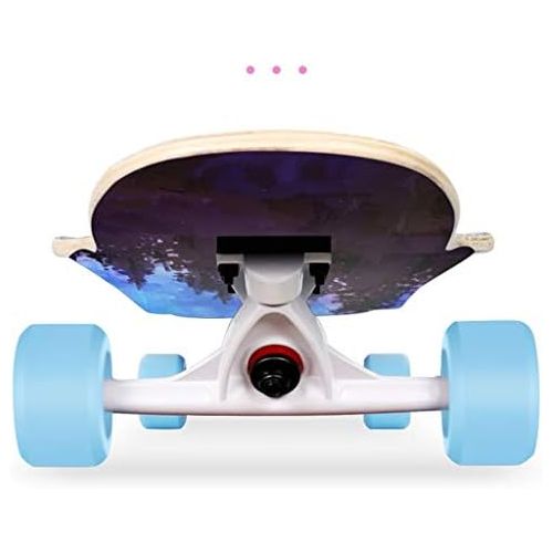  Skateboards JXYH Anfanger Long Board Professionelles Board Erwachsene Kinder Unisex Strasse Brush Street Dance Board Allradroller (Color : Blue, Size : 117 * 24 * 13.5cm)