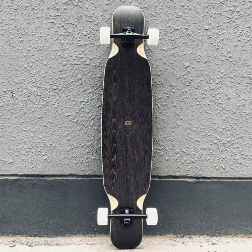  Skateboards Double-Warping-Typ Longboard Female Male Allgemein Dance Board Allround-Actionboard Skillboard Anfaenger Bevorzugt (Color : Black, Size : 112 * 24 * 11cm)