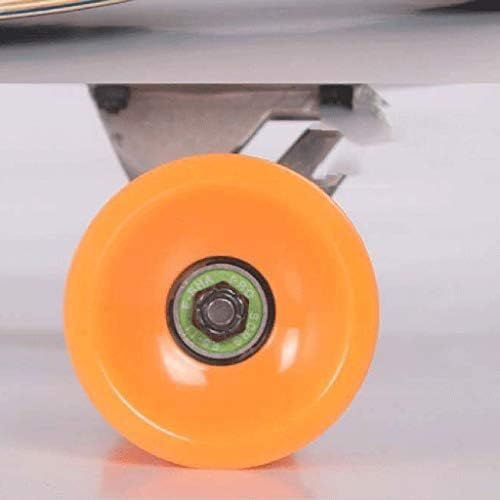  Skateboards JXYH Professionelles Board Long Dance Board Jungen Und Madchen Allgemein Tanzen Travelling Street All Wheel Scooter Anfanger 117.5 * 25 Orange