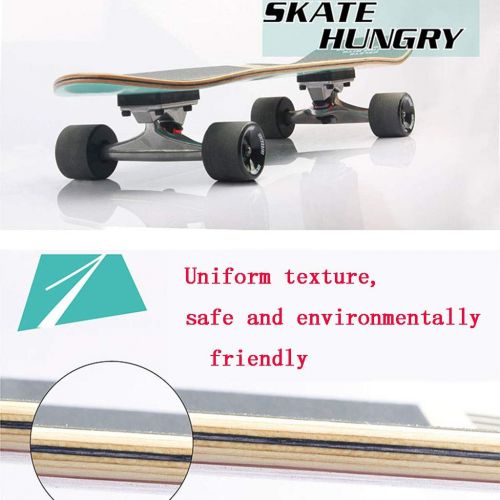  Skateboards Koreanische Fischplatte Ahornholz Fischplatte Professioneller Gelehrter Erwachsene Kinder Universal Anfaenger Pinsel Strasse Reise (Color : Green, Size : 72 * 20 * 15cm)