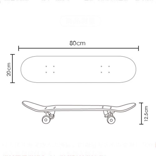  Skateboards Maple Board Doppeltyp Anfaenger Maenner Und Frauen Generation Kinder Universal Laser Scooter Gruen 80 * 20 (Color : Green, Size : 80 * 20 * 12.5cm)