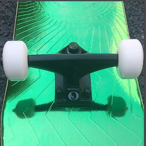  Skateboards Maple Board Doppeltyp Anfaenger Maenner Und Frauen Generation Kinder Universal Laser Scooter Gruen 80 * 20 (Color : Green, Size : 80 * 20 * 12.5cm)