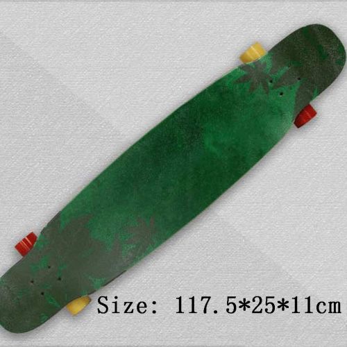  Skateboards Professionelles Board Long Dance Board Unisex Tanzen Brush Street Travel Allrad-Roller Anfaenger 117.5 * 25 Gruen (Color : Green, Size : 117.5 * 25 * 11cm)