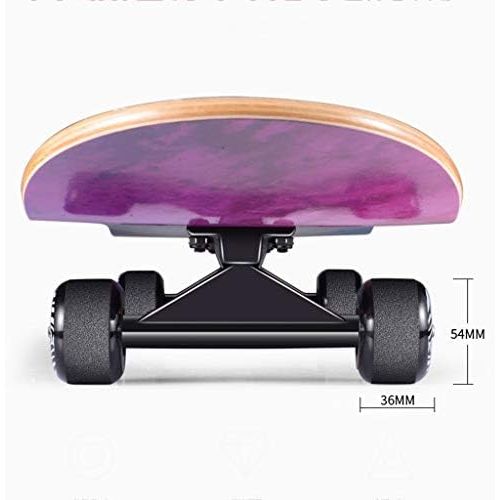  Skateboards JXYH Professionelles Board Anfanger Erwachsene Jungen Und Madchen Kinder Allgemein Kurzes Board Allradroller Double Warping Type Regenbogenfarbe 78.5 * 20