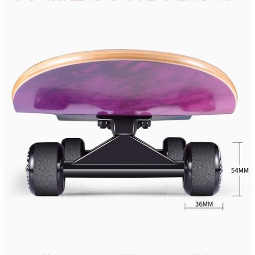  Skateboards JXYH Professionelles Board Anfanger Erwachsene Jungen Und Madchen Kinder Allgemein Kurzes Board Allradroller Double Warping Type Regenbogenfarbe 78.5 * 20