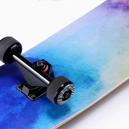  Skateboards JXYH Professionelles Board Anfanger Erwachsene Jungen Und Madchen Kinder Allgemein Kurzes Board Allradroller Double Warping Type Regenbogenfarbe 78.5 * 20