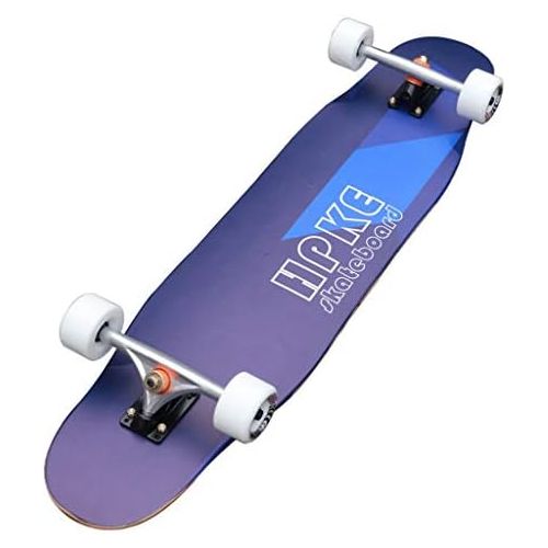  Skateboards Longboard 4-Rad-Roller Anfanger Erwachsene Universal Fuer Kinder Jugend Brush Street Allround-Long Dance Board 98 * 23 * 12 Lila (Color : Purple, Size : 98 * 23 * 12cm)