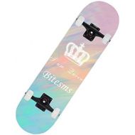 Skateboards Double-Warping-Typ Brush Street Travel Professionelles Board Anfanger Jungen Und Madchen Allgemein Farbverlauf Autobahn 79 * 20 * 10 (Color : Pink, Size : 79 * 20 * 10c