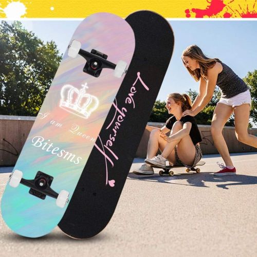  Skateboards Double-Warping-Typ Brush Street Travel Professionelles Board Anfanger Jungen Und Madchen Allgemein Farbverlauf Autobahn 79 * 20 * 10 (Color : Pink, Size : 79 * 20 * 10c