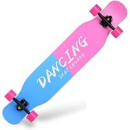 Skateboards Anfanger Longboard Pinsel Street Travel Dance Board Strassennutzung Vierrad 117 * 23 * 15 Pink (Color : Pink, Size : 117 * 23 * 15cm)